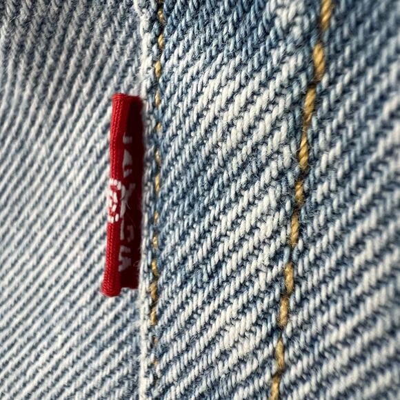 Levi's Women Wedgie Straight Fit High Rise Button Fly Jeans 32x28 Blue NWT - Picture 12 of 16